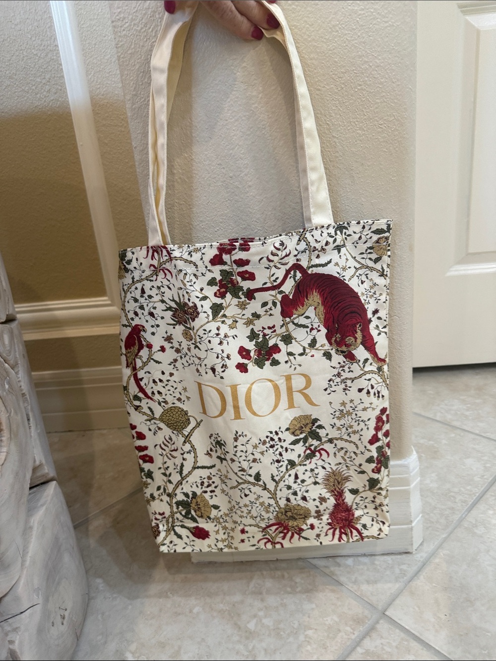 CHRISTIAN DIOR tiger cotton canvas VIP/GWP tote limited edition new